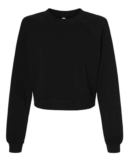 Women's Crop Raglan Fleece Crewneck Sweatshirt
